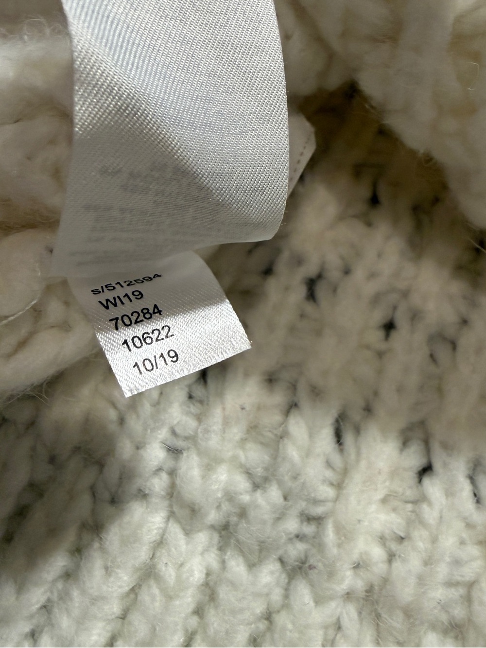 Loft Classic White Chunky Knit Women's Sweater Large - Picture 4 of 5